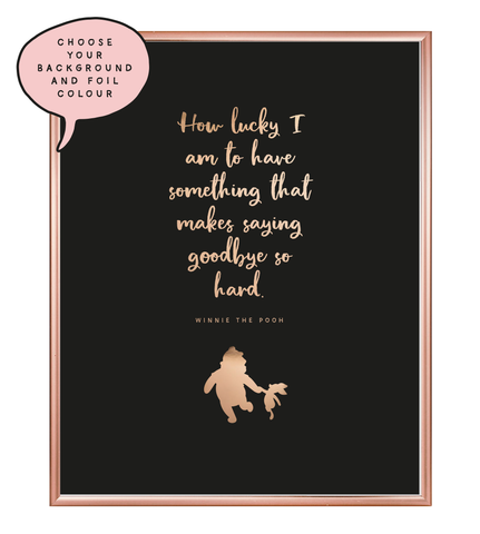 How Lucky Silhouette Foil Wall Print