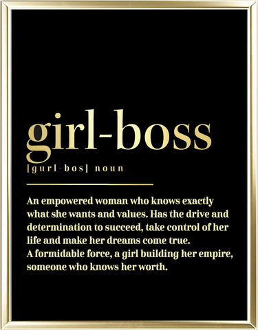 Girl Boss Dictionary Foil Wall Print