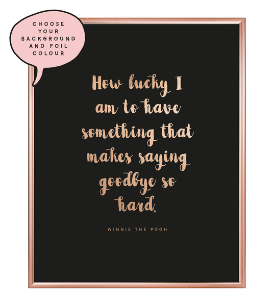 How Lucky Foil Wall Print