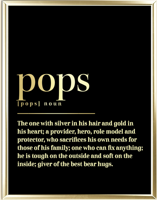 Pops Dictionary Foil Wall Print