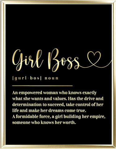 Girl Boss Dictionary Foil Wall Print