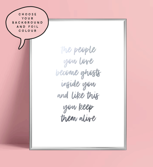 Ghosts Foil Wall Print