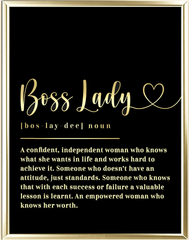 Boss Lady Dictionary Foil Wall Print