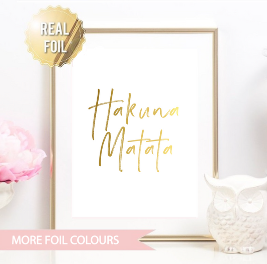 Hakuna Matata Foil Wall Print