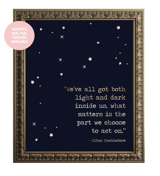 Light And Dark Foil Wall Print