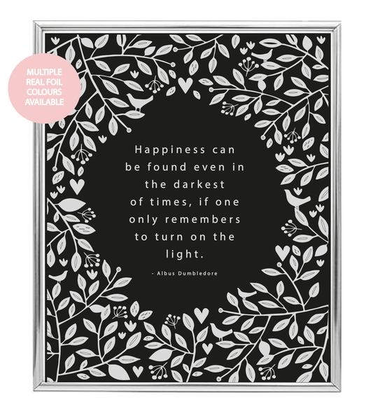 Happiness Foil Wall Print