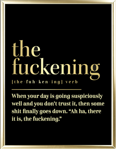 The Fuckening Dictionary Foil Wall Print