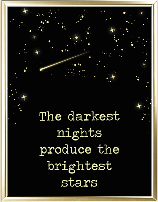 Darkest Nights Foil Wall Print