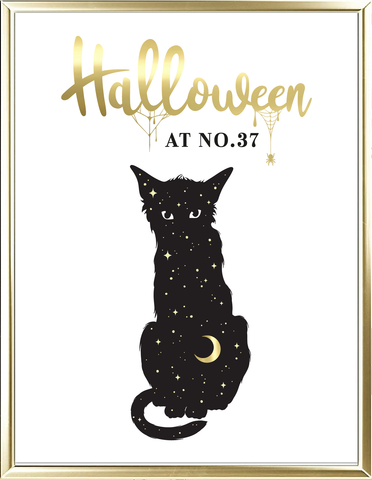Halloween At No. Foil Wall Print