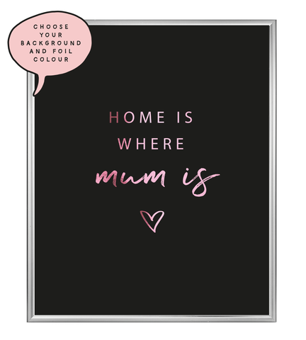 Home Is Where Foil Wall Print