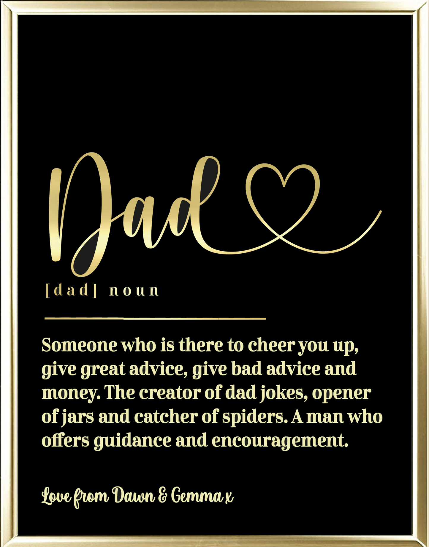 Dad Dictionary Foil Wall Print