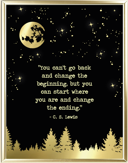 Change The Ending Foil Wall Print