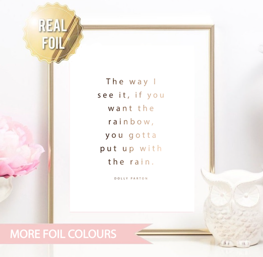 Rain Foil Wall Print