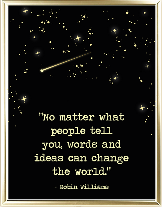 Words And Ideas Foil Wall Print