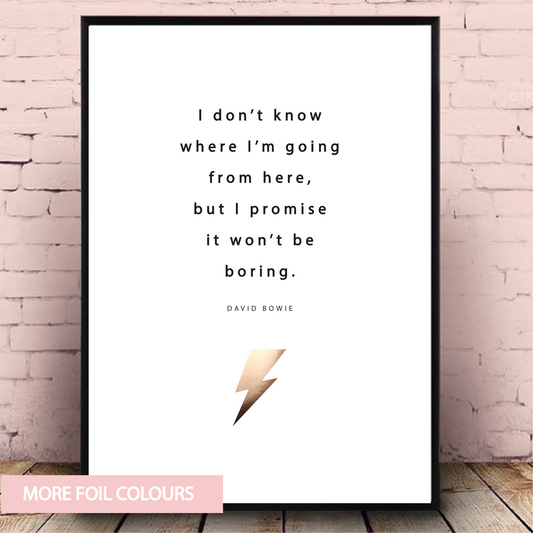 Boring Foil Wall Print