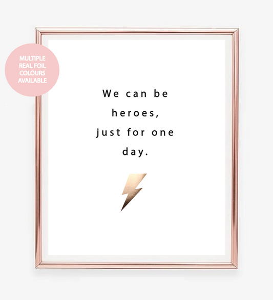 Heroes Foil Wall Print