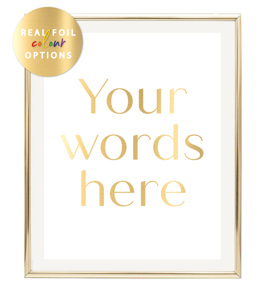 Custom Real Foil Wall Print