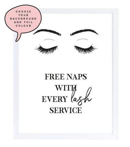Free Naps Foil Wall Print