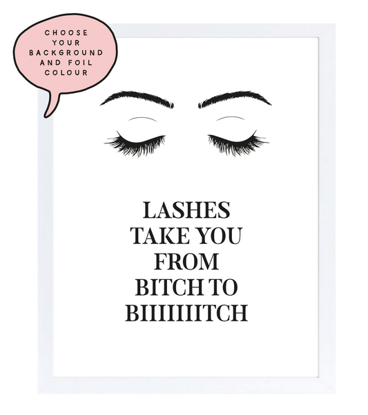 Lashes Foil Wall Print