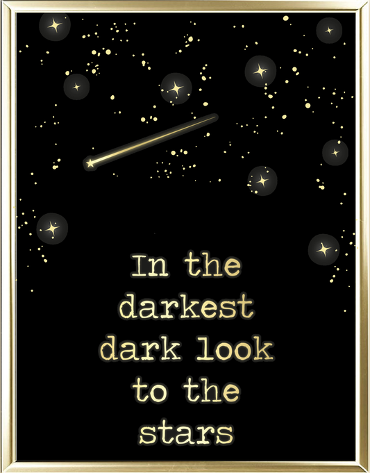 Darkest Dark Foil Wall Print