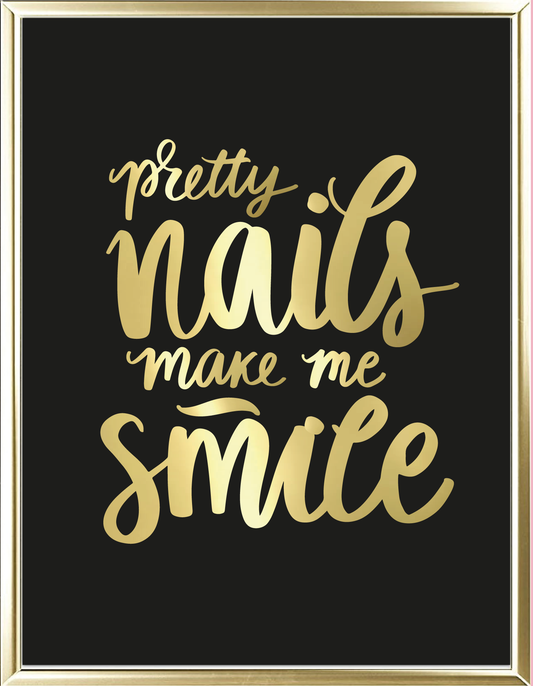 Pretty Nails Foil Wall Print