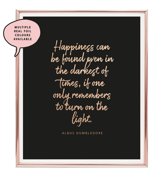 Happiness Foil Wall Print