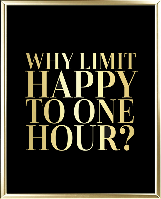 Happy Hour Foil Wall Print