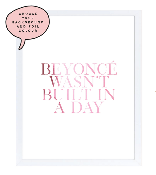Beyonce Foil Wall Print