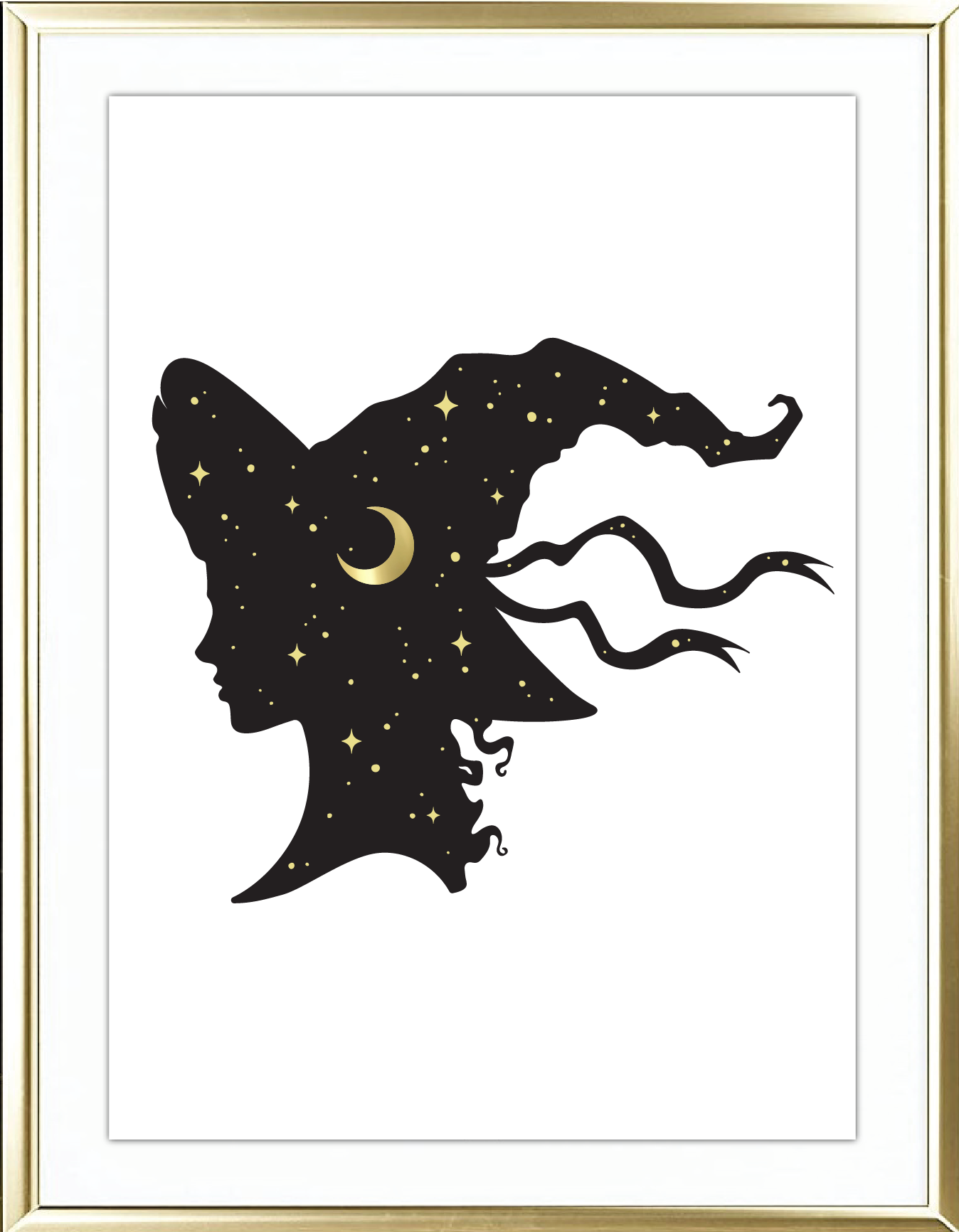 Witch Foil Wall Print