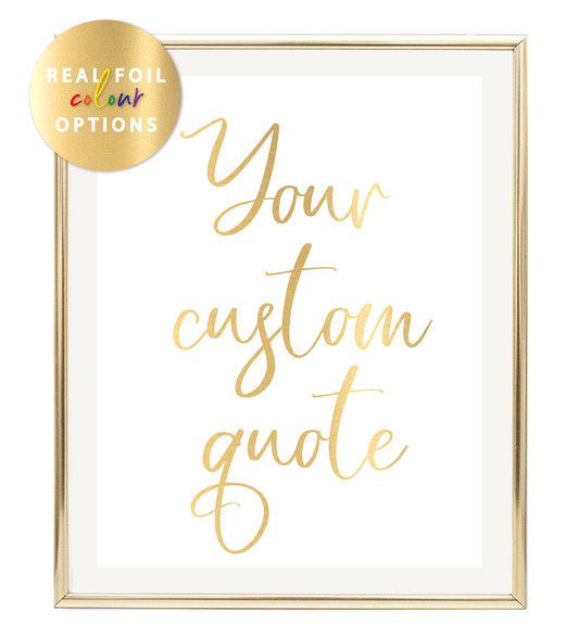 Custom Real Foil Wall Print