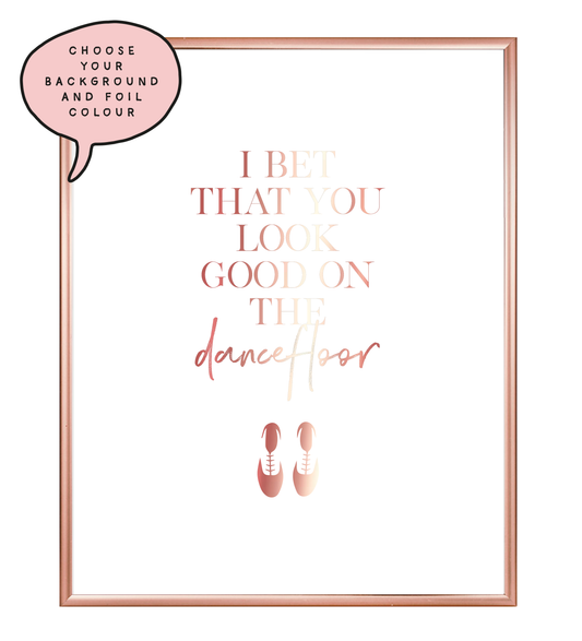 Arctic Monkeys Dancefloor Shoes Foil Wall Print