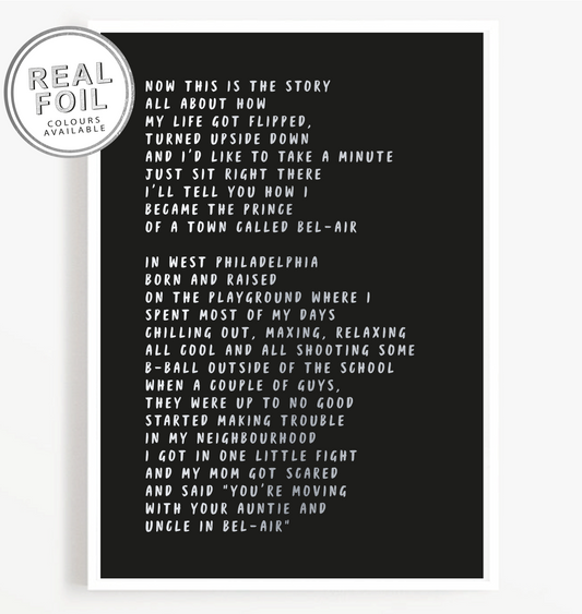 Fresh Prince Foil Wall Print