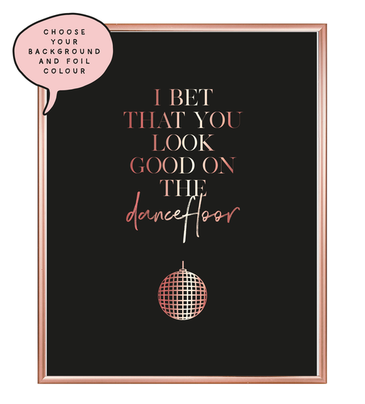 Arctic Monkeys Dancefloor Foil Wall Print