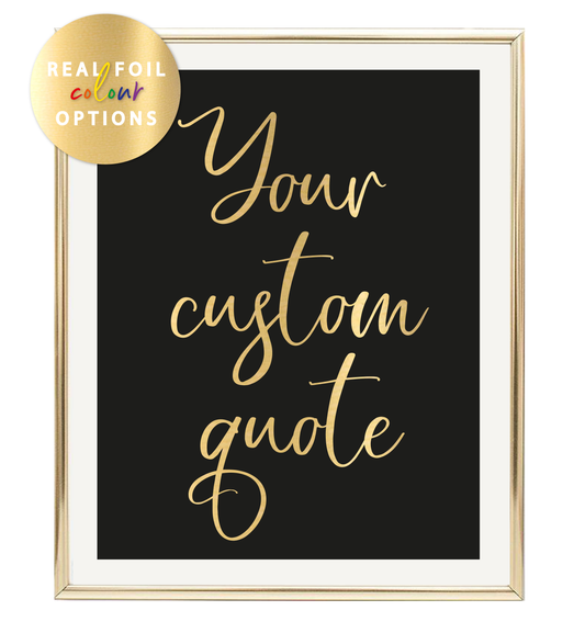 Custom Real Foil Wall Print