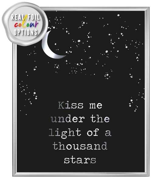 Thousand Stars Night Sky Foil Wall Print