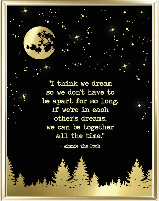 I Think We Dream Foil Wall Print