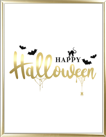 Happy Halloween Foil Wall Print