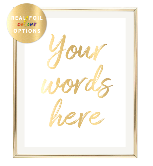 Custom Real Foil Wall Print