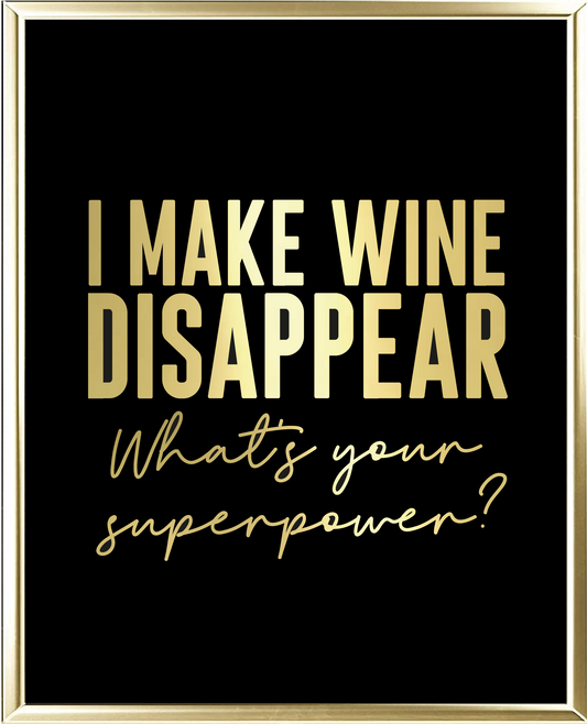 Wine Disappear Foil Wall Print