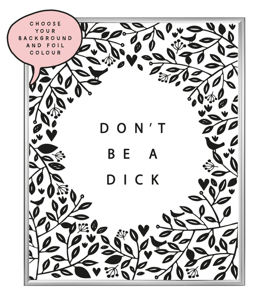 Dick Floral Foil Wall Print