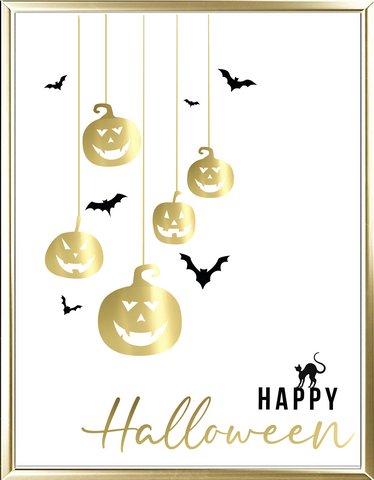 Happy Halloween Foil Wall Print