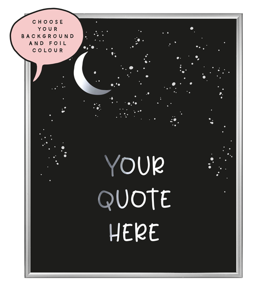 Custom Real Foil Wall Print