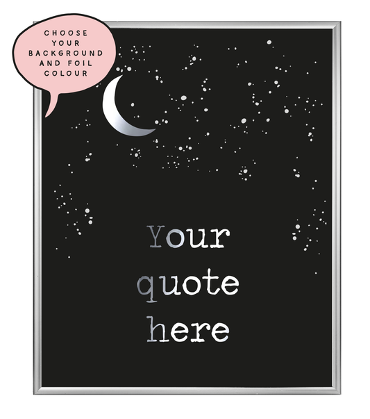 Custom Real Foil Wall Print