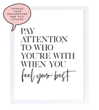 Pay Attention Foil Wall Print