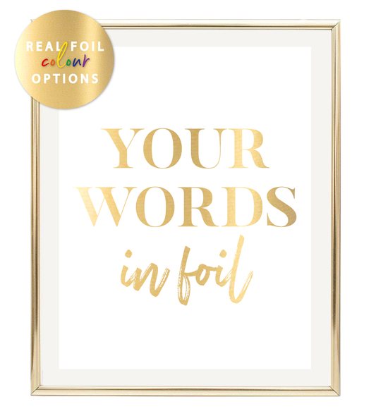 Custom Real Foil Wall Print