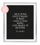 Hey Jude Foil Wall Print