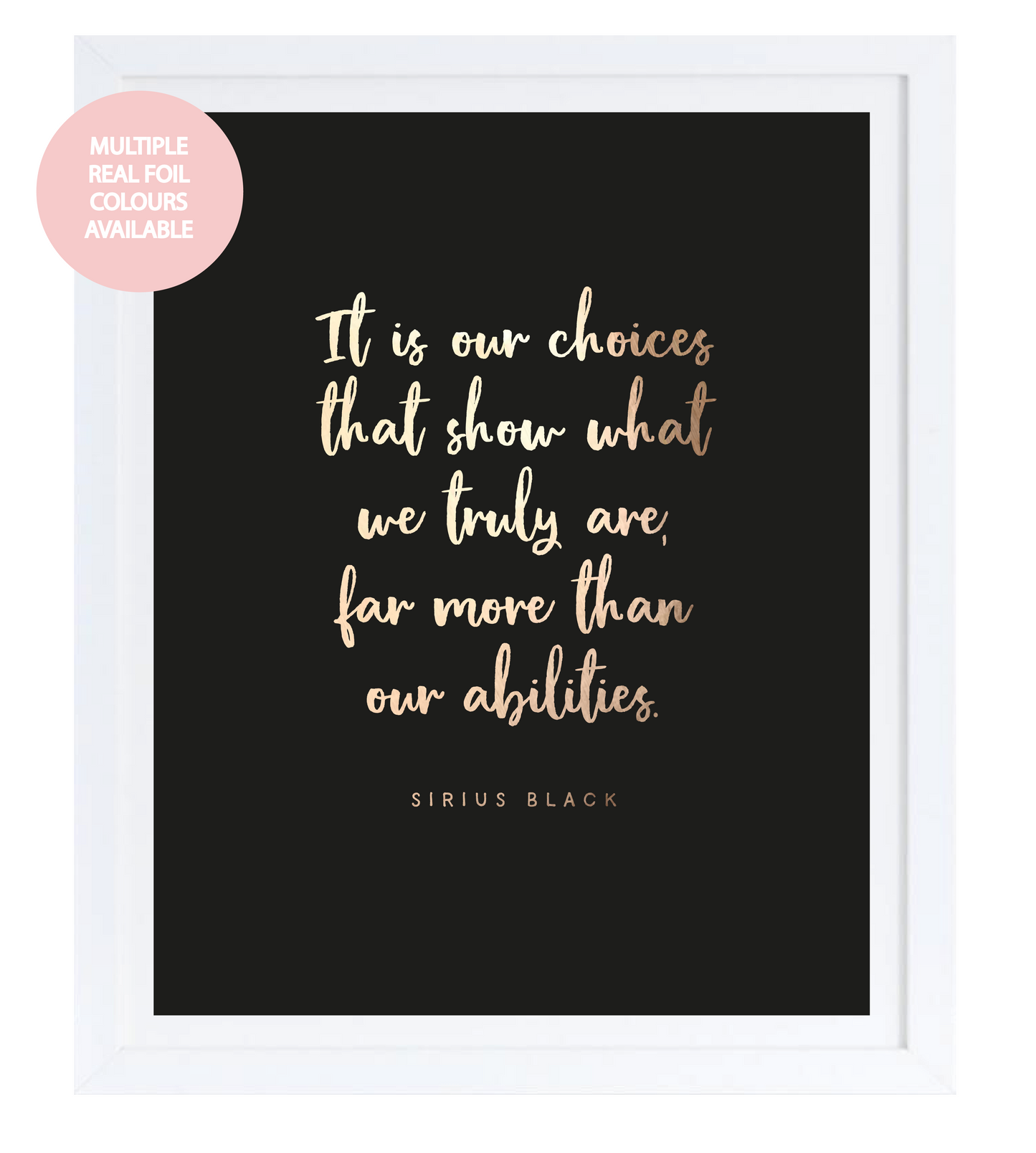Choices Foil Wall Print