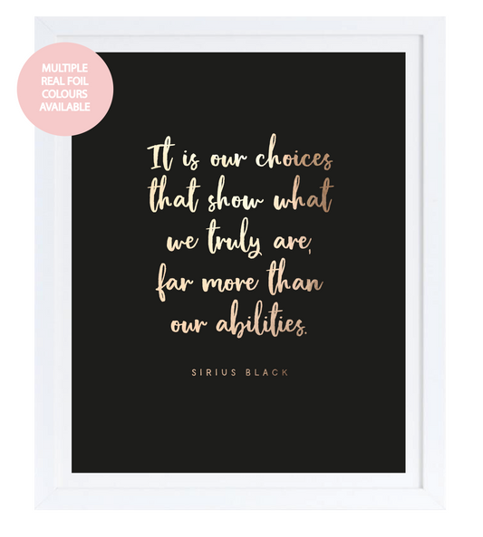 Choices Foil Wall Print