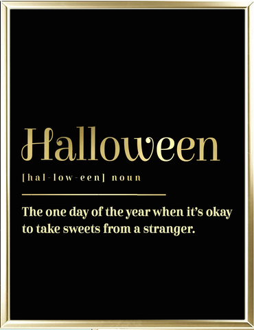 Halloween Definition Foil Wall Print