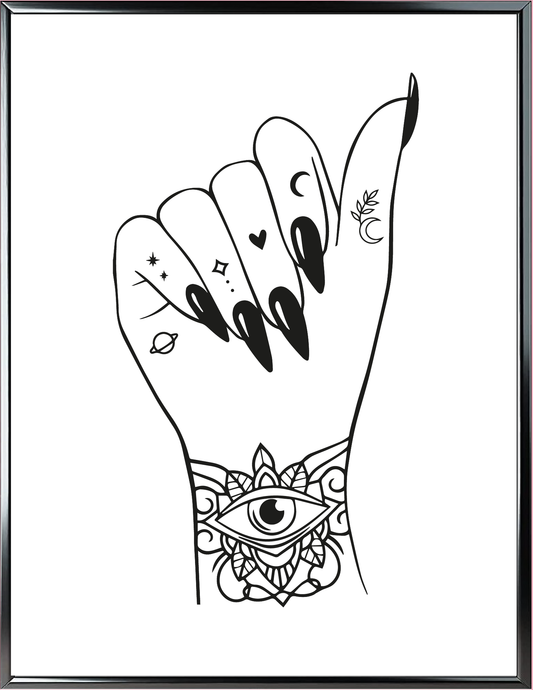 Nails Foil Wall Print